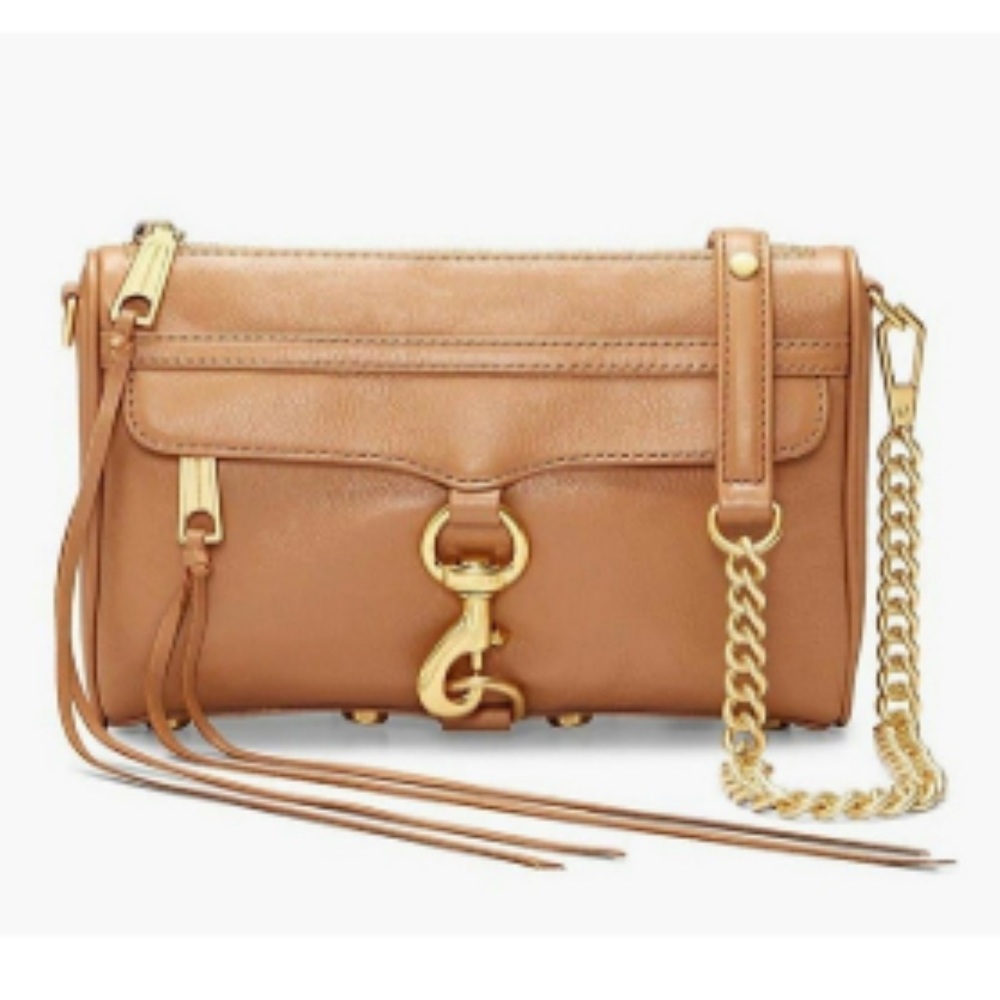 Rebecca Minkoff Camel & Gold Leather Crossbody Bag
